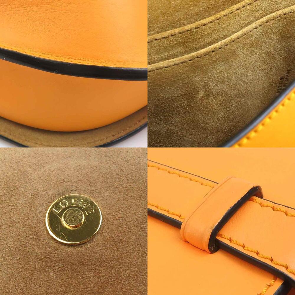 Loewe Gate Dual Leather Shoulder Bag Orange - Picture 3 of 5